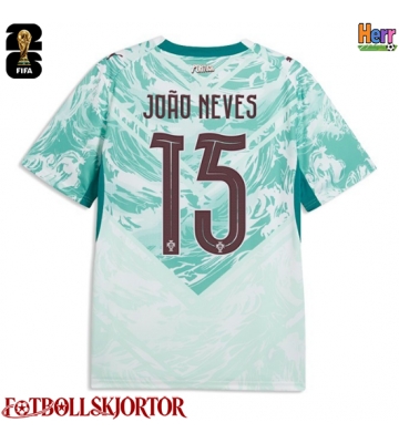Portugal Joao Neves #15 Bortatröja VM 2026 Kortärmad